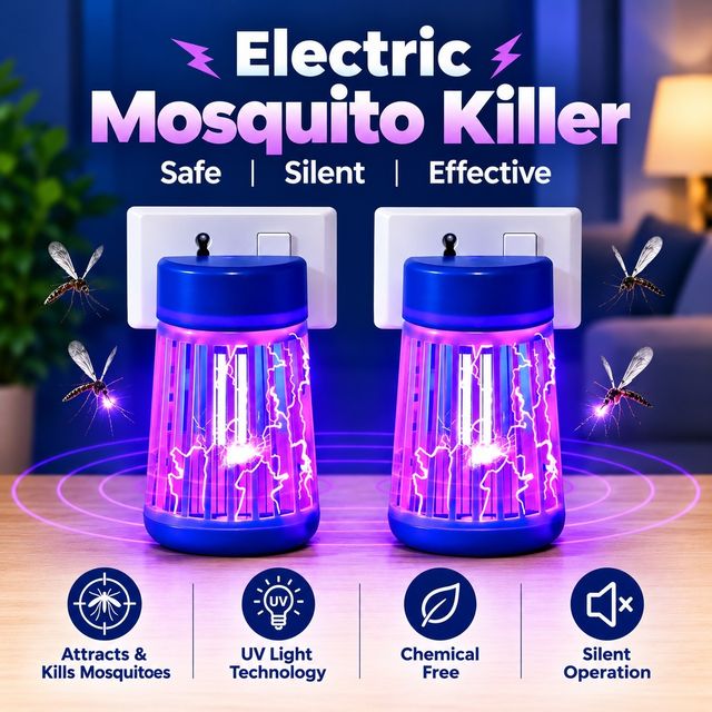 Mosquito & Insect Killer Machine | Portable Electric Bug Zapper (Pack of 2)