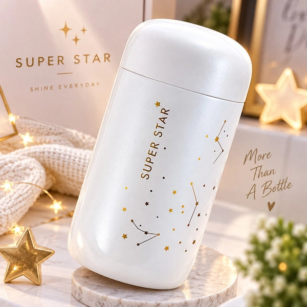 Mini Starry Sky Cup, Water / Tea / Coffee Bottle, SS - 200ml (White)